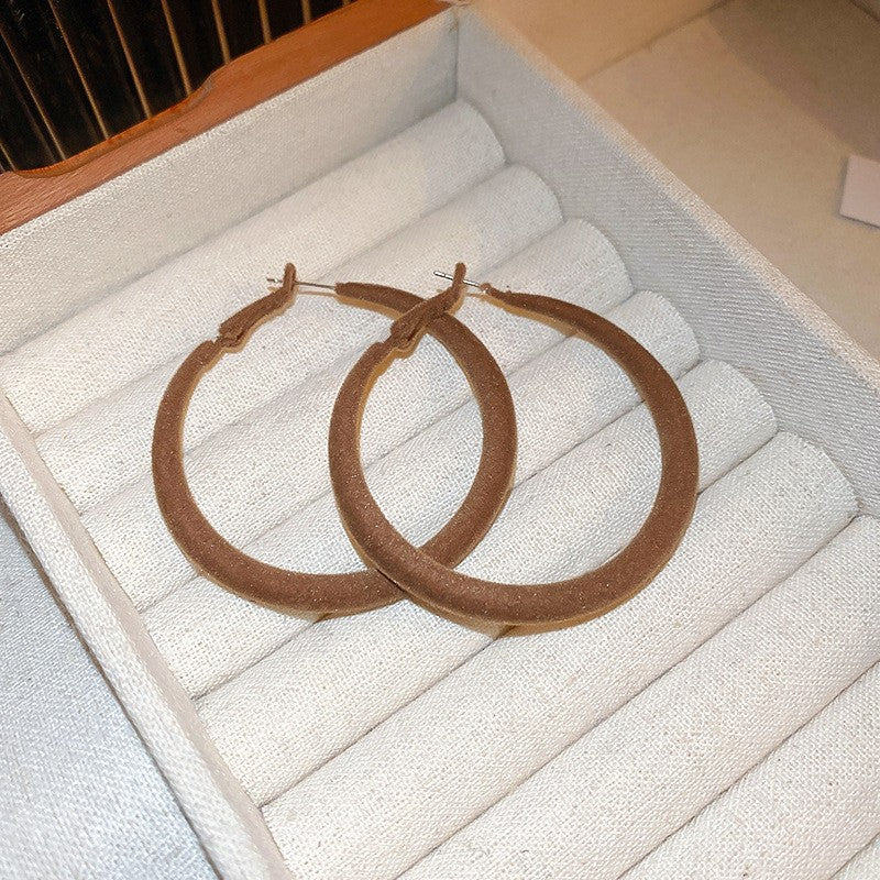 銀針復古樹脂幾何圓形橢圓吊墜耳環美拉德風耳釘小眾設計感耳飾女