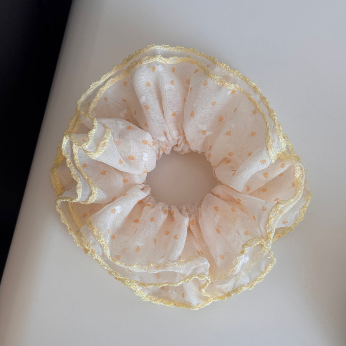 愛心波點髮圈