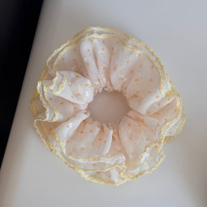 愛心波點髮圈