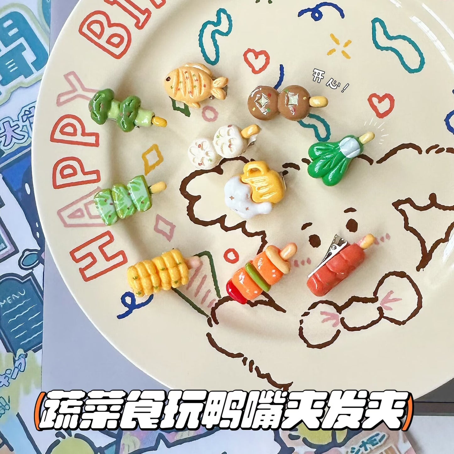 卡通簡約髮夾－商品主圖｜https://igowo.tw/