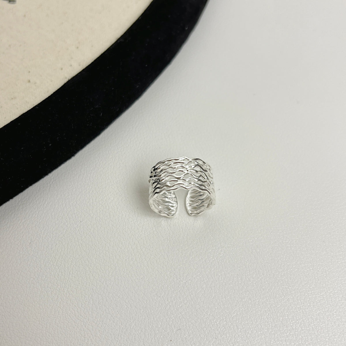 S925不規則可調式戒指－商品主圖｜https://igowo.tw/