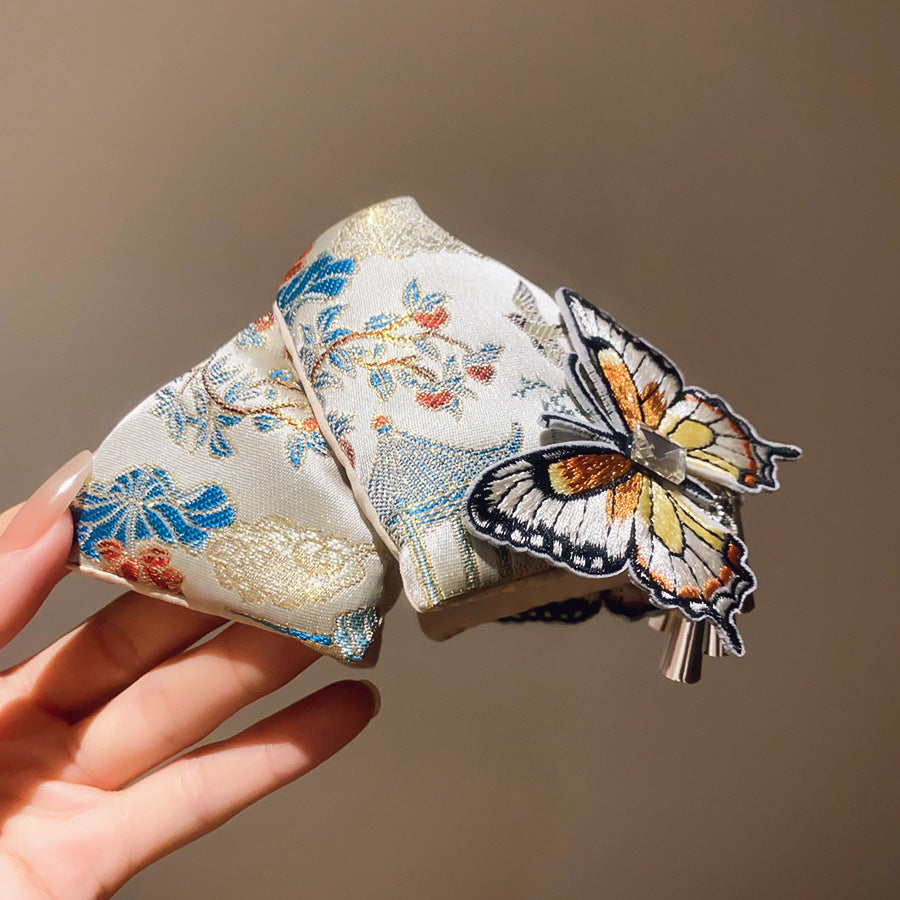 蝴蝶結流蘇復古髮夾