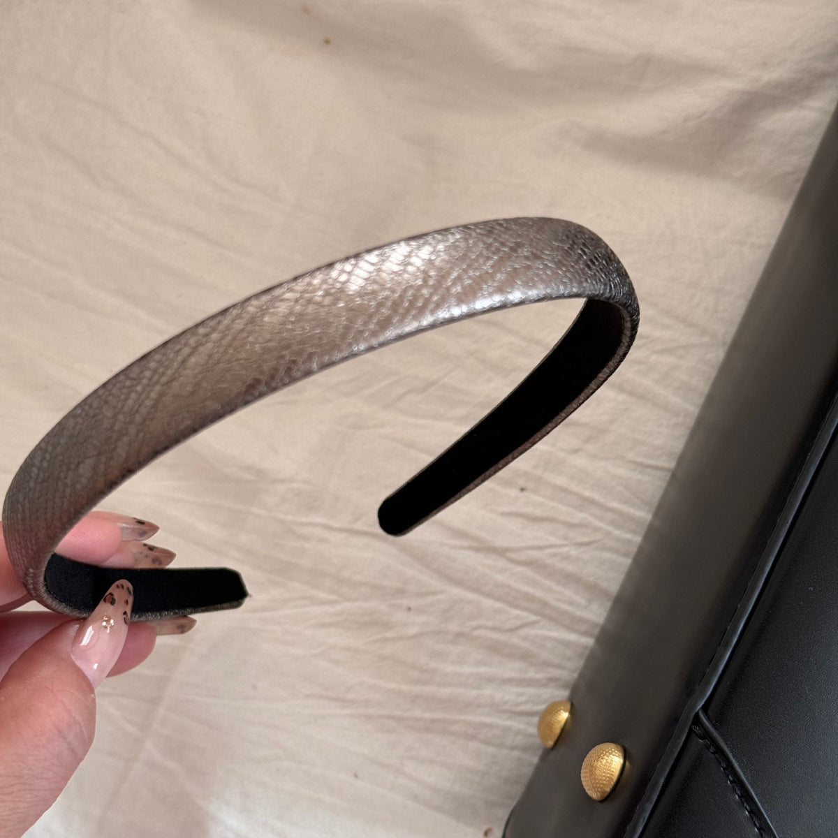 皮革簡約髮箍