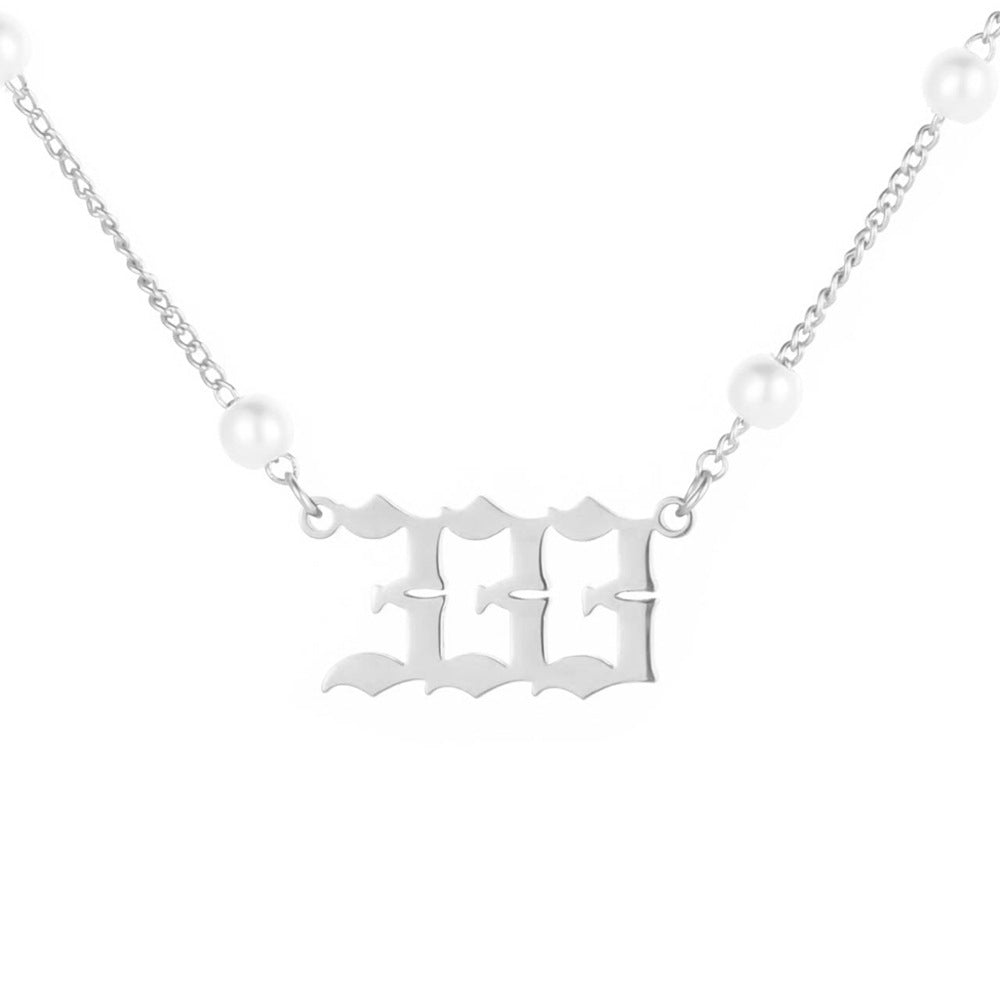 珍珠數字項鍊