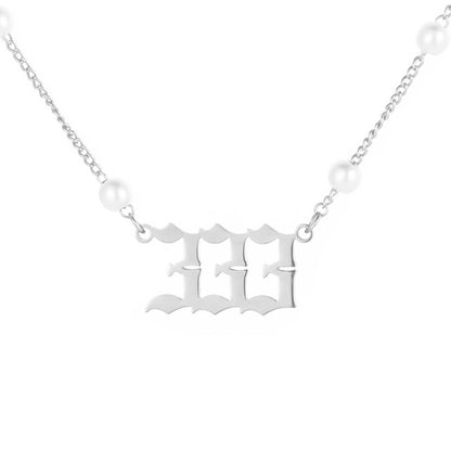 珍珠數字項鍊