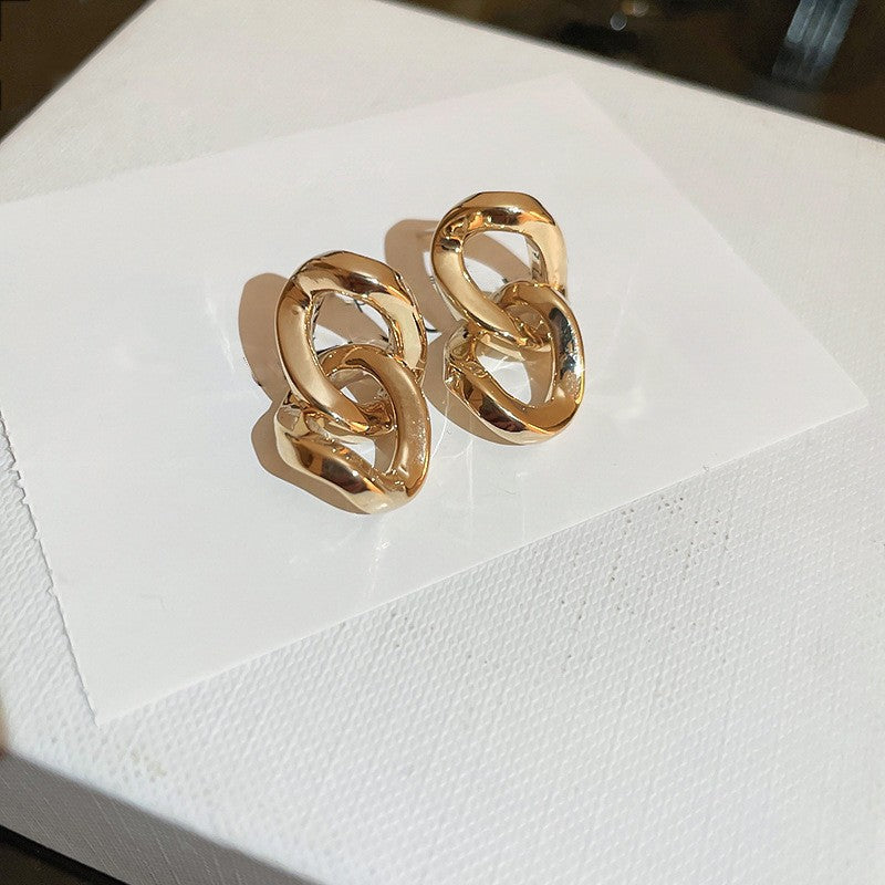 真金電鍍銀針復古花朵蝴蝶珍珠耳釘夸張設計感耳環小眾高級感耳飾