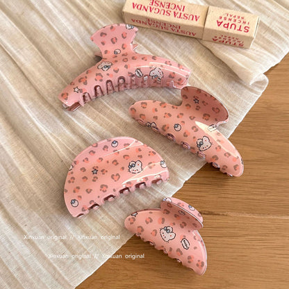 醋酸板材兔子鯊魚夾－大號元寶款細節｜https://igowo.tw/