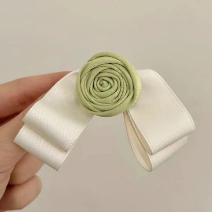 玫瑰蝴蝶結髮夾