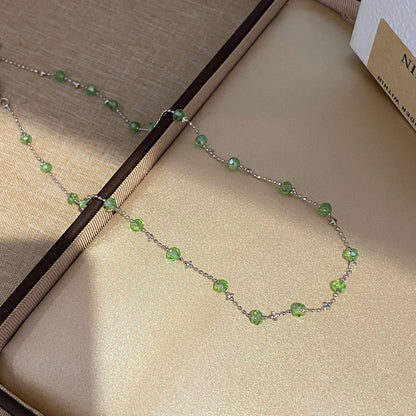 串珠方形簡約項鍊－細節特寫5｜https://igowo.tw/