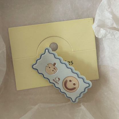 棕色格紋蘋果髮夾