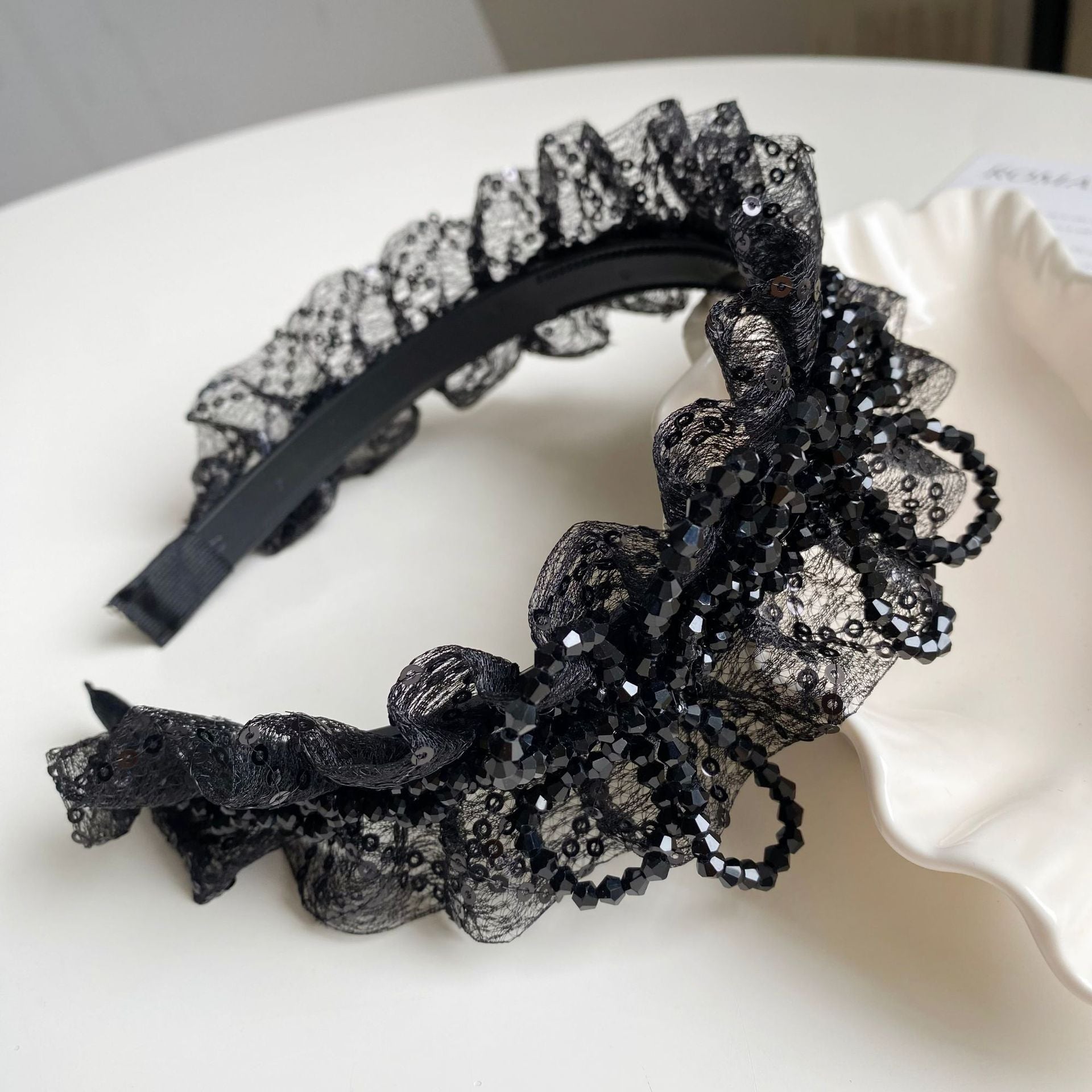 蕾絲簡約髮箍－商品主圖｜https://igowo.tw/