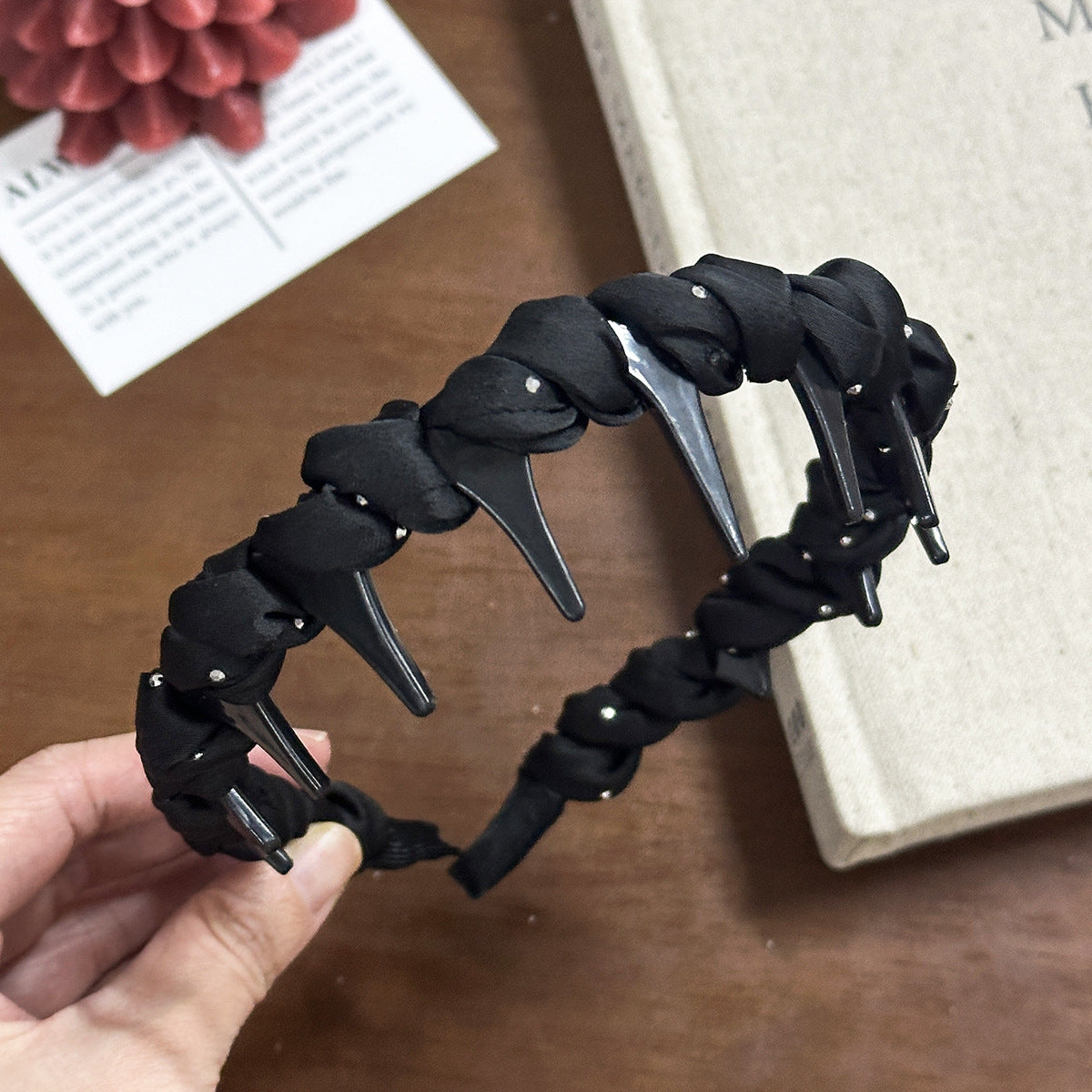交叉鑲鑽簡約髮箍