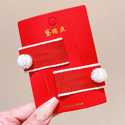 絨面蝴蝶結復古髮夾－細節特寫7｜https://igowo.tw/