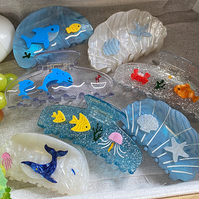 醋酸板材貝殼鯊魚夾－商品主圖｜https://igowo.tw/