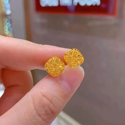 銀針亮片立體花朵耳釘時尚輕奢高級感耳環小眾潮流冷淡風耳飾批發
