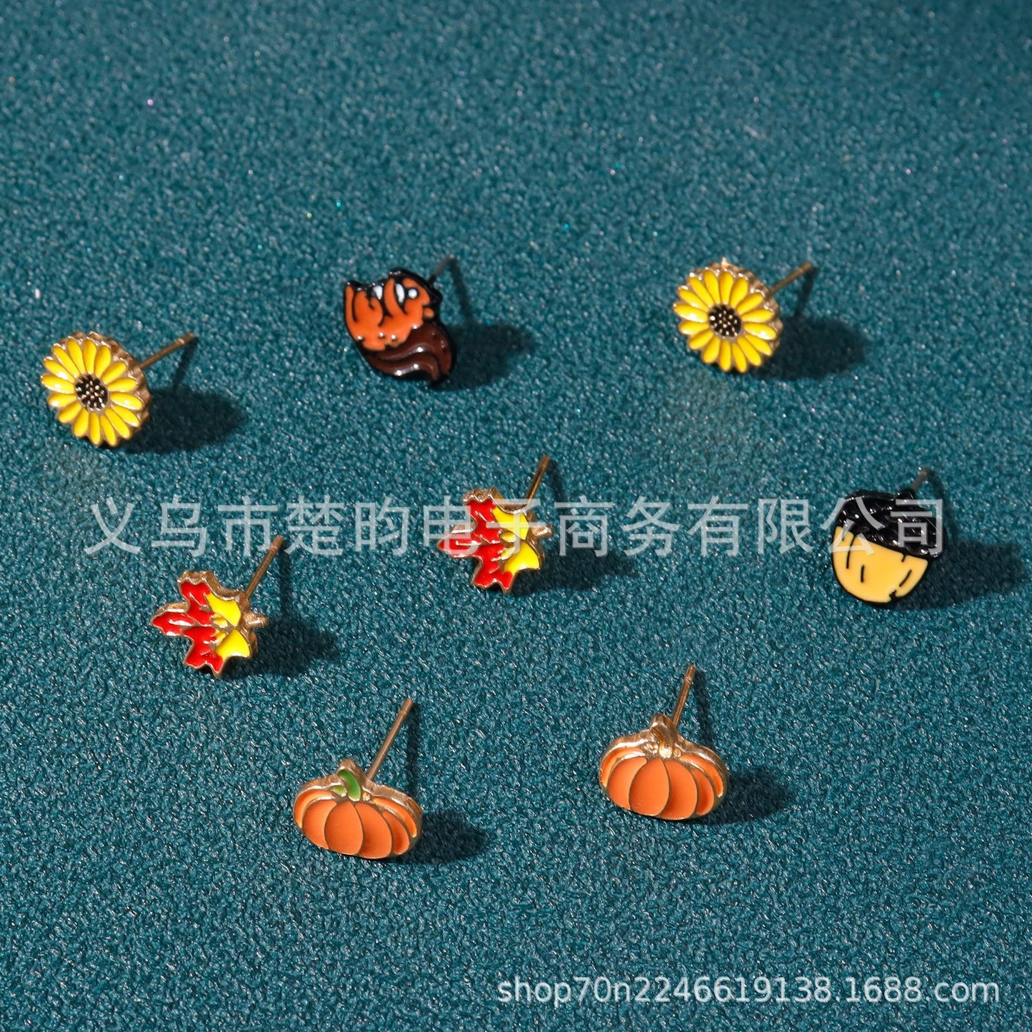 南瓜聖誕耳釘