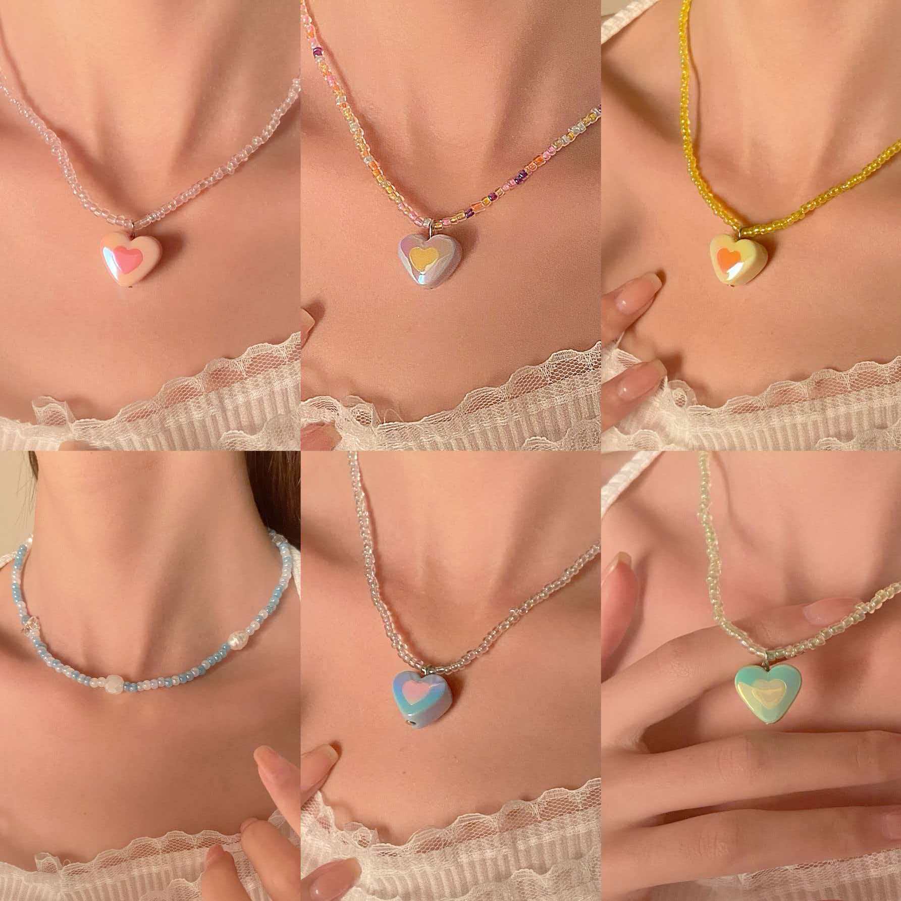 繽紛串珠蝴蝶簡約項鍊－商品主圖｜https://igowo.tw/