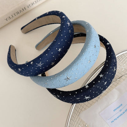 布面星星復古髮箍－細節特寫1｜https://igowo.tw/