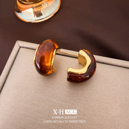 銀針C形復古耳釘－商品主圖｜https://igowo.tw/