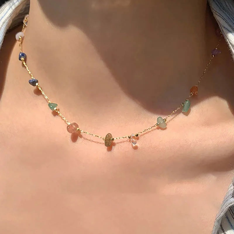 彩色不規則簡約項鍊－商品主圖｜https://igowo.tw/