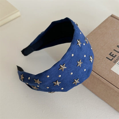 星星寬版復古髮箍－淺咖款細節｜https://igowo.tw/