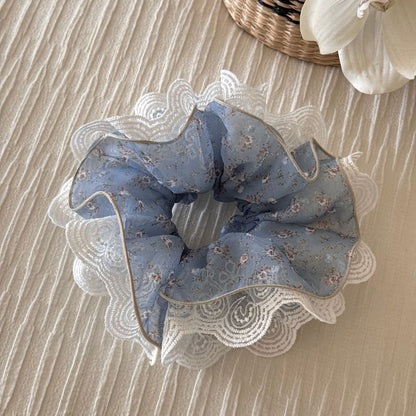 蕾絲碎花大腸圈髮圈