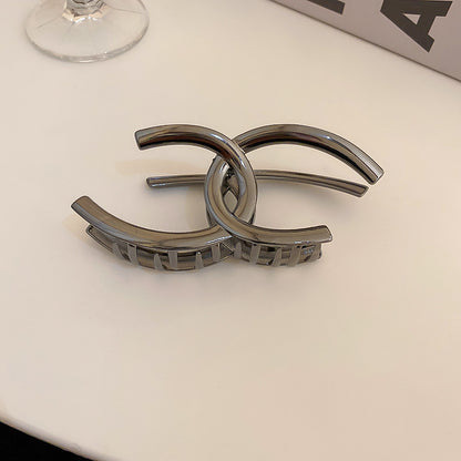 韓國不規則幾何金屬發夾時尚高級感抓夾鯊魚夾冷淡風個性發飾批發