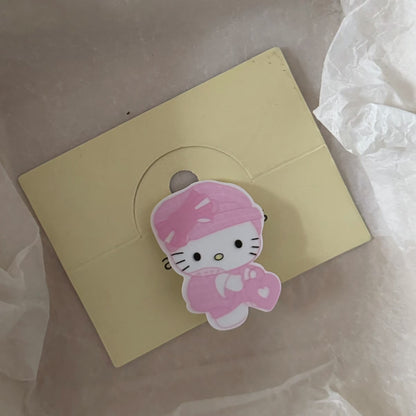 白色貓咪卡通髮夾