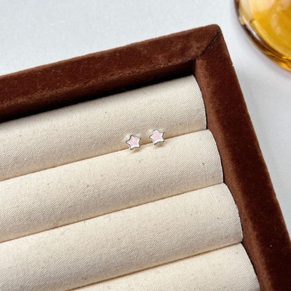 彩色星星小巧簡約耳釘