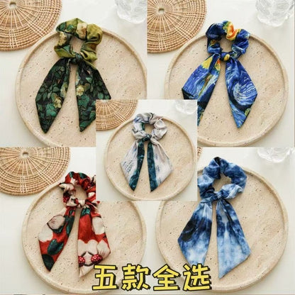 緞帶蝴蝶結大腸圈髮圈－第二視角實拍｜https://igowo.tw/