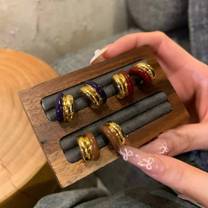 銀針安可拉紅色愛心耳釘小眾一款兩戴耳環時尚氣質輕奢高級感耳飾