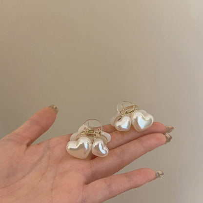 珍珠愛心小巧鯊魚夾