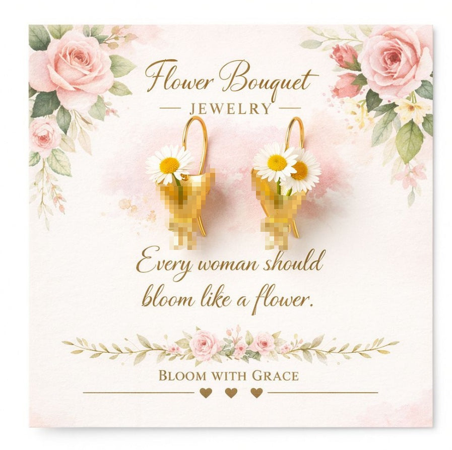花朵項鍊耳環組