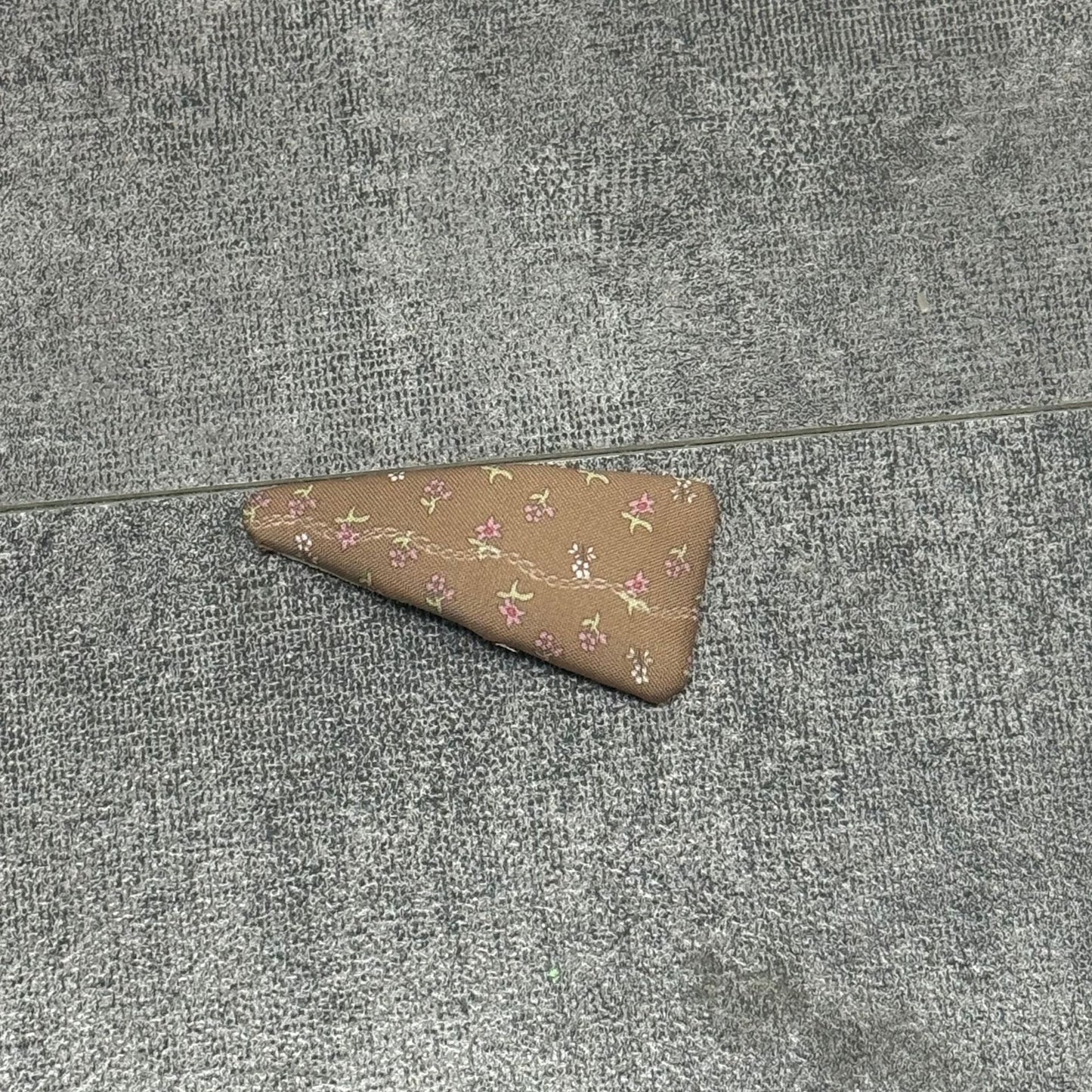 布面格紋碎花髮夾