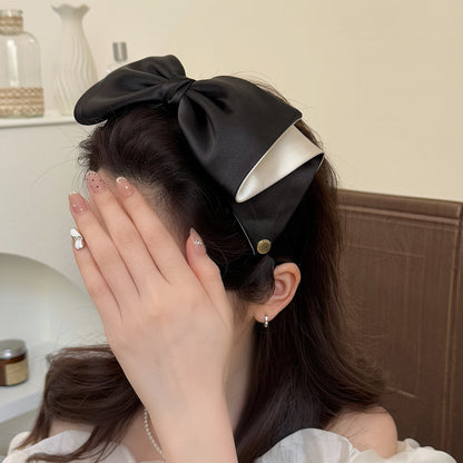 蝴蝶結寬版髮箍－商品主圖｜https://igowo.tw/