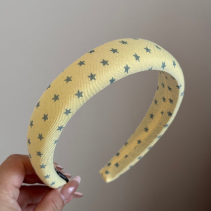 布面星星波點髮箍