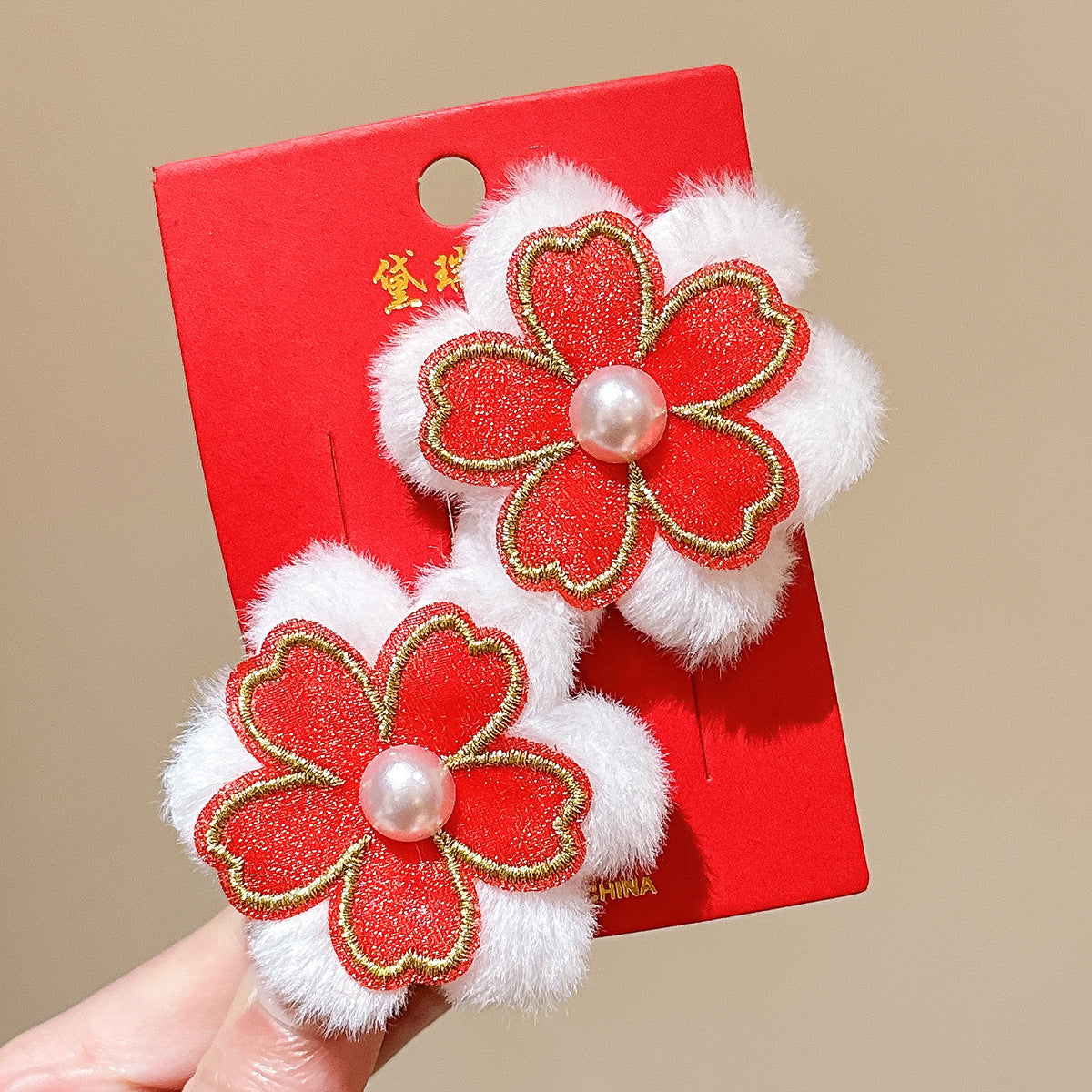 絨面蝴蝶結復古髮夾－細節特寫70｜https://igowo.tw/