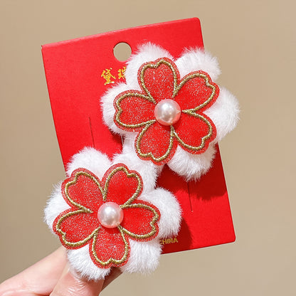 絨面蝴蝶結復古髮夾－細節特寫70｜https://igowo.tw/