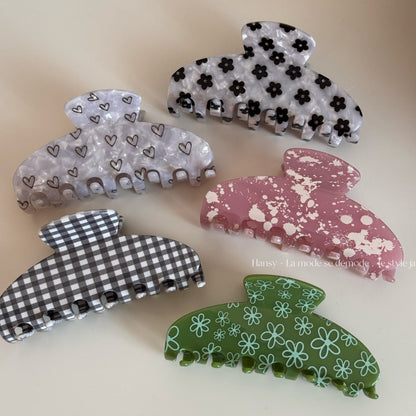 醋酸板材扇形鯊魚夾－商品主圖｜https://igowo.tw/