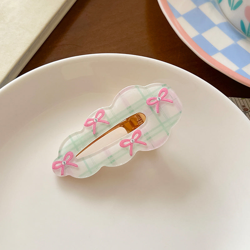 波點蝴蝶結髮夾
