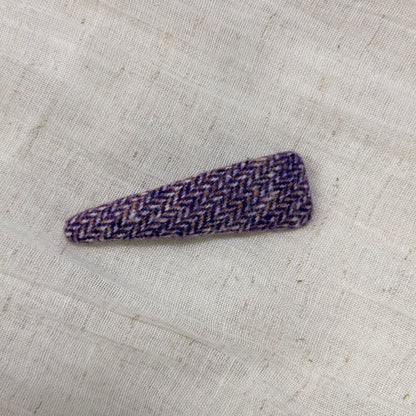 紫色布面三角形髮夾