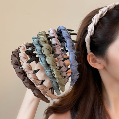 布面纏繞簡約髮箍－商品主圖｜https://igowo.tw/