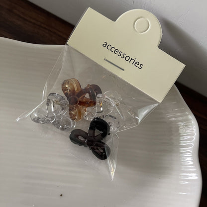 透明蝴蝶結小巧鯊魚夾