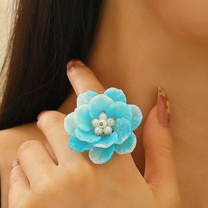 繽紛花朵耳釘－細節特寫6｜https://igowo.tw/