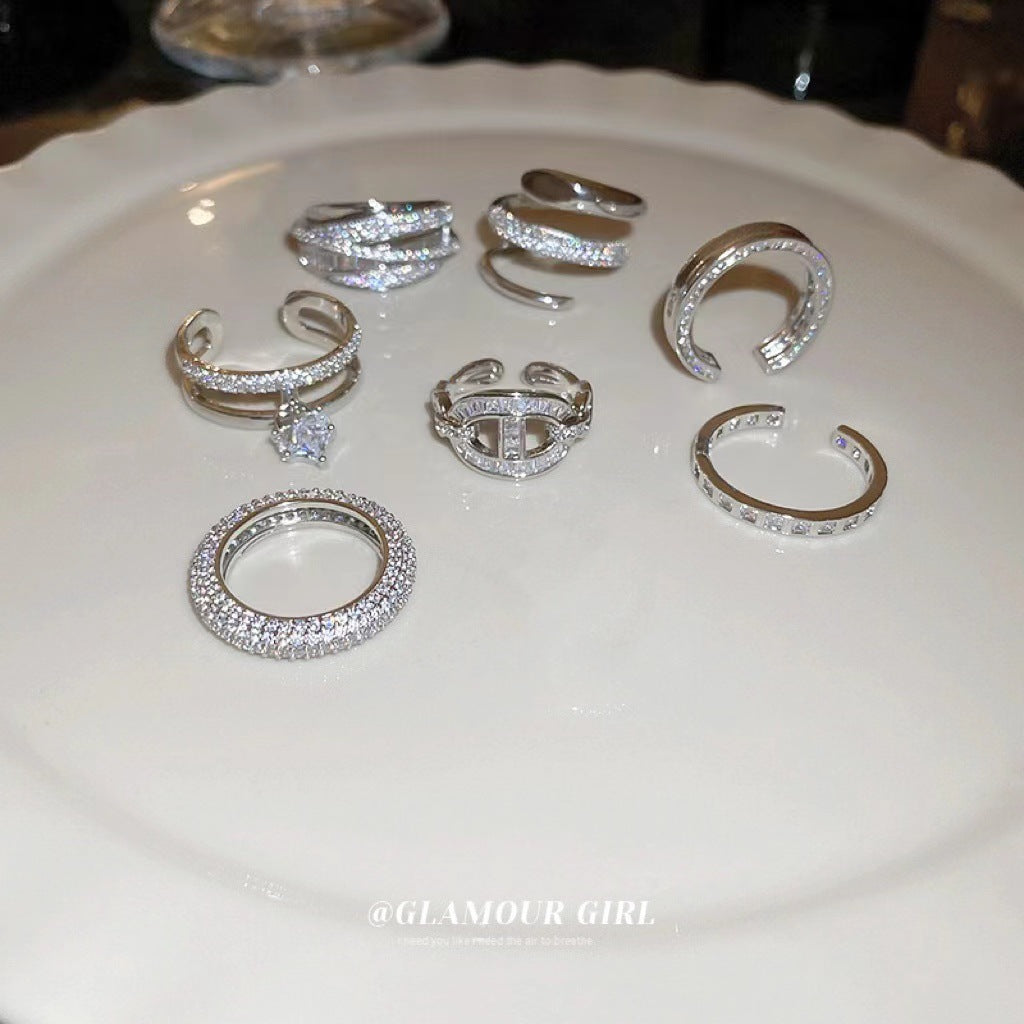鋯石蛇形可調式戒指－細節特寫1｜https://igowo.tw/