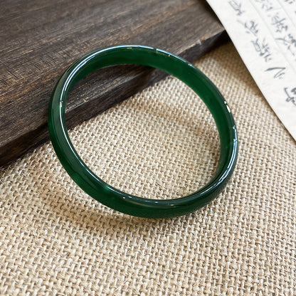 2026新款清冷感圓形玉髓手鐲輕奢高級感優雅手環小眾設計感手飾女