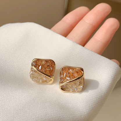 水晶鋯石蝴蝶耳釘