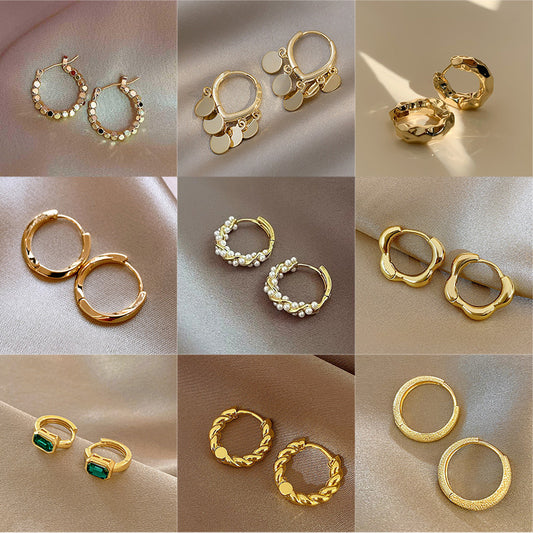 珍珠金屬復古耳扣－商品主圖｜https://igowo.tw/