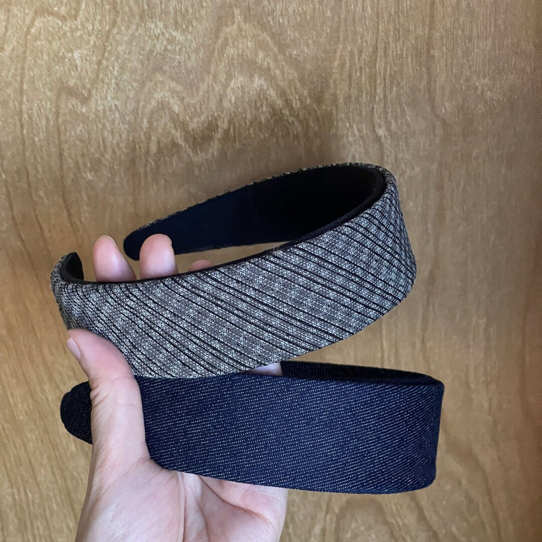 布面寬版復古簡約髮箍－商品主圖｜https://igowo.tw/