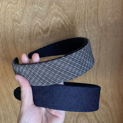 布面寬版復古簡約髮箍－商品主圖｜https://igowo.tw/